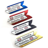 2pcs Toyota TRD Logo Metal Car Side Sticker Emblem Badge Decal Auto Body Decoration