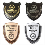 Mercedes Benz Metal Car Rear Sticker Auto Window Carbon Fiber Shield Emblem Badge Decal