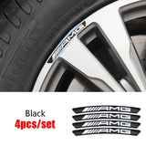 4pcs/set 9cm Mercedes Benz AMG Brabus 4 Matic Aluminum Alloy Car Wheel Rim Tyre Sticker
