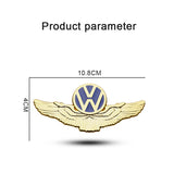 VW Metal Wings Car Rear Sticker Auto Window Emblem Badge Decal