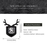 Peugeot ABS Deer Car Rear Sticker Shield Trunk Emblem Badge Decal