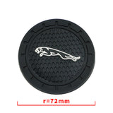 2pcs/set Jaguar Logo PVC Waterproof Car Water Coaster