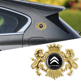 Citroen Double Lion Metal Car Rear Sticker Auto Window Emblem Badge Decal