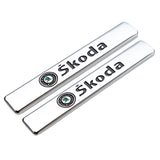 2pcs Skoda Logo Car Fender Side Emblem Badge Sticker