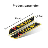 2pcs Mitsubishi Logo Car Fender Side Sticker Decal Emblem Badge