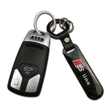 Audi Sline Carbon Fiber Car Logo Keychain Keyring