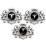 Tesla Double Lion Metal Car Rear Sticker Auto Window Emblem Badge Decal