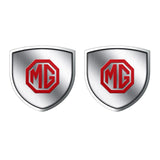 2pcs 39x39mm MG Shield Metal Car Window Sticker Emblem Badge Decal
