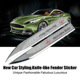 2pcs Mercedes Benz Logo Metal Car Side Fender Sticker Emblem Badge