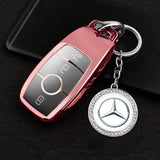 Mercedes Benz AMG Logo Diamond Keychain Metal Keyring