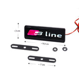 Audi RS Sline Logo Car Front Hood Grille LED Light