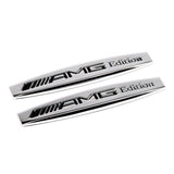 2pcs Mercedes Benz AMG Brabus Lorinser Elegance Avantgarde Logo Metal Car Fender Side Badge Decal Rear Emblem Sticker