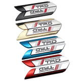 2pcs Toyota TRD Logo Metal Car Side Sticker Emblem Badge Decal Auto Body Decoration