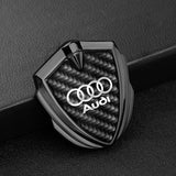 Audi Shield Carbon Fiber Car Side Window Sticker Emblem Badge Decal
