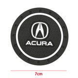 2pcs/set Acura PVC Car Water Coaster Cup Mat