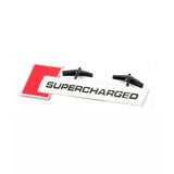 Audi Supercharged Metal Car Front Grille Emblem Badge Sticker