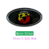 Abarth Elliptical Metal Car Window Sticker Emblem Badge Decal