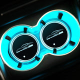 2pcs BMW M Power M3 M5 X1 X2 X3 X4 X5 X6 Logo Car Water Coasters 7-color LED Light Cup Mat Holder