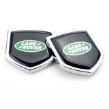 2PCS Land Rover Metal Car Rear Sticker Shield Trunk Emblem Badge Decal