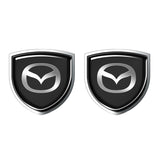 2pcs 39x39mm Mazda Shield Metal Car Window Sticker Emblem Badge Decal