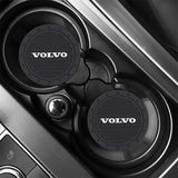 2pcs/set Volvo Logo PVC Waterproof Car Water Coaster