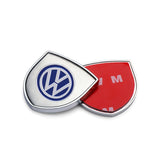 2pcs 39x39mm VW Shield Metal Car Window Sticker Emblem Badge Decal