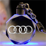 Audi Car Logo LED Light Keychain Key Pendant