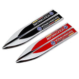 2pcs Volkswagen Rline GTI GTD Logo Metal Car Side Fender Sticker Emblem Badge Decal Decoration