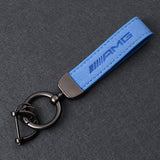 Mercedes Benz AMG Suede Metal Car Keyring Pendant
