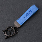 Audi RS Sline Suede Metal Car Keyring Pendant