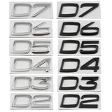 Volvo D2 D3 D4 D5 D6 D7 D8 Metal Car Rear Sticker Emblem Badge Decal
