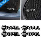 4pcs/set Opel Metal Car Stereo Sticker Auto Audio Emblem Decal