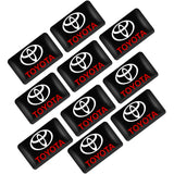 10pcs Toyota TRD Epoxy Car Armrest Button Sticker