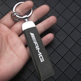 Mercedes Benz AMG PU Leather Car Logo Keychain