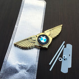 BMW Angle Wings Metal Car Front Center Sticker Grille Emblem