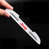4pcs Jeep Car Door Bumper Strip Anti-collision Protection Sticker