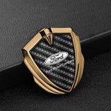 Ford Shield Carbon Fiber Car Side Window Sticker Emblem Badge Decal