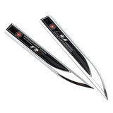 2PCS VW Motorsport Rline Logo Metal Car Side Fender Sticker Emblem Badge