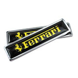 2pcs/set Ferrari Logo Metal Car Side Sticker Auto Emblem Badge