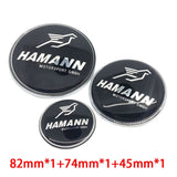 3PCS BMW 82mm Front Bonnet Emblem 74mm Rear Badge 45mm Car Steering Wheel Center Sticker Decal