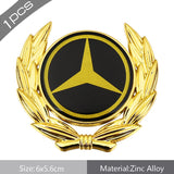 Mercedes Benz Metal Car Rear Sticker Auto Window Carbon Fiber Shield Emblem Badge Decal