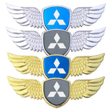 Mitsubishi Logo Metal Wings Car Front Hood Bonnet Center Sticker Emblem