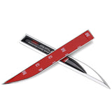 2PCS Audi Sline Logo Metal Car Side Fender Sticker Emblem Badge
