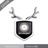 Mercedes Benz Metal Car Rear Sticker Auto Window Carbon Fiber Shield Emblem Badge Decal