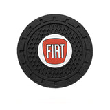 2pcs/set Fiat Logo PVC Waterproof Car Water Coaster