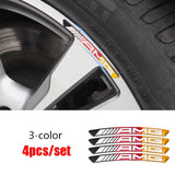 4pcs/set 9cm Mercedes Benz AMG Brabus 4 Matic Aluminum Alloy Car Wheel Rim Tyre Sticker