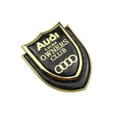 Audi Shield Carbon Fiber Car Rear Sticker Window Emblem Badge Decal