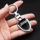 Jeep Logo Shield-shaped Metal Car Keychain