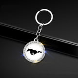 Ford Mustang Logo Diamond Keychain Metal Keyring