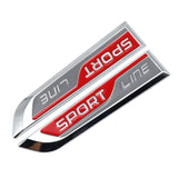 2pcs/set Skoda Sport Line Metal Car Fender Side Sticker Emblem Badge Decal
